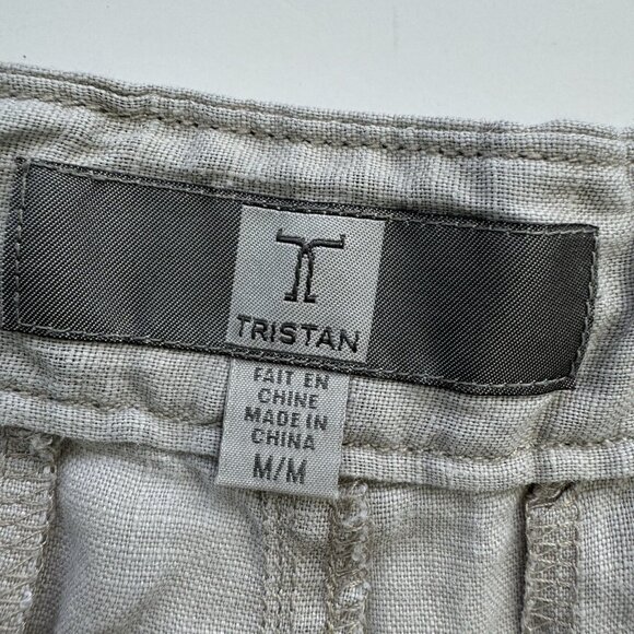Tristan 100% Linen Capri Pants size medium drawstring waist - Picture 8 of 9